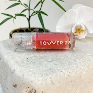 Tower 28 Vibrant Peach Lip Gloss- sample size